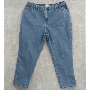 LL Bean Double L Jeans Women's Size 22W Relaxed Fit Tapered High Rise Lined